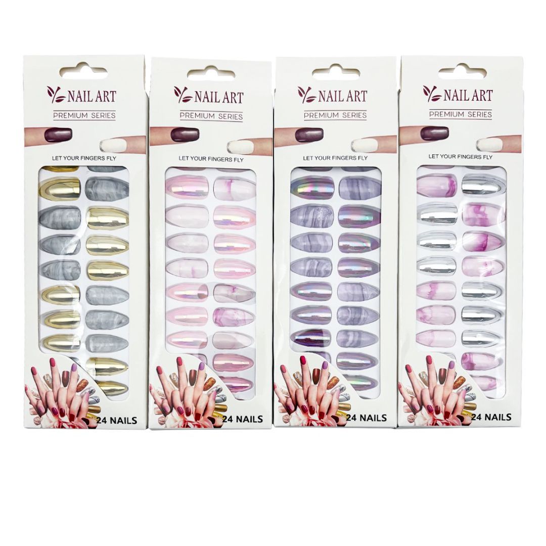 L-1 Plating Printing Nail 24 Pieces