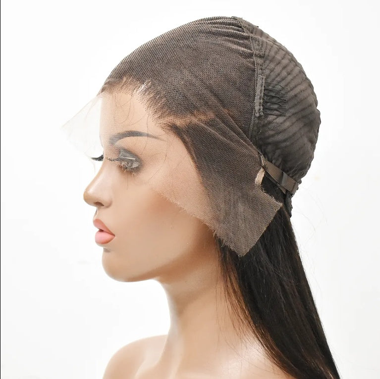 Hot Trend Raw Cuticle Aligned Straight Lace Black Female Front Wig Thin Invisible HD Lace Human Hair