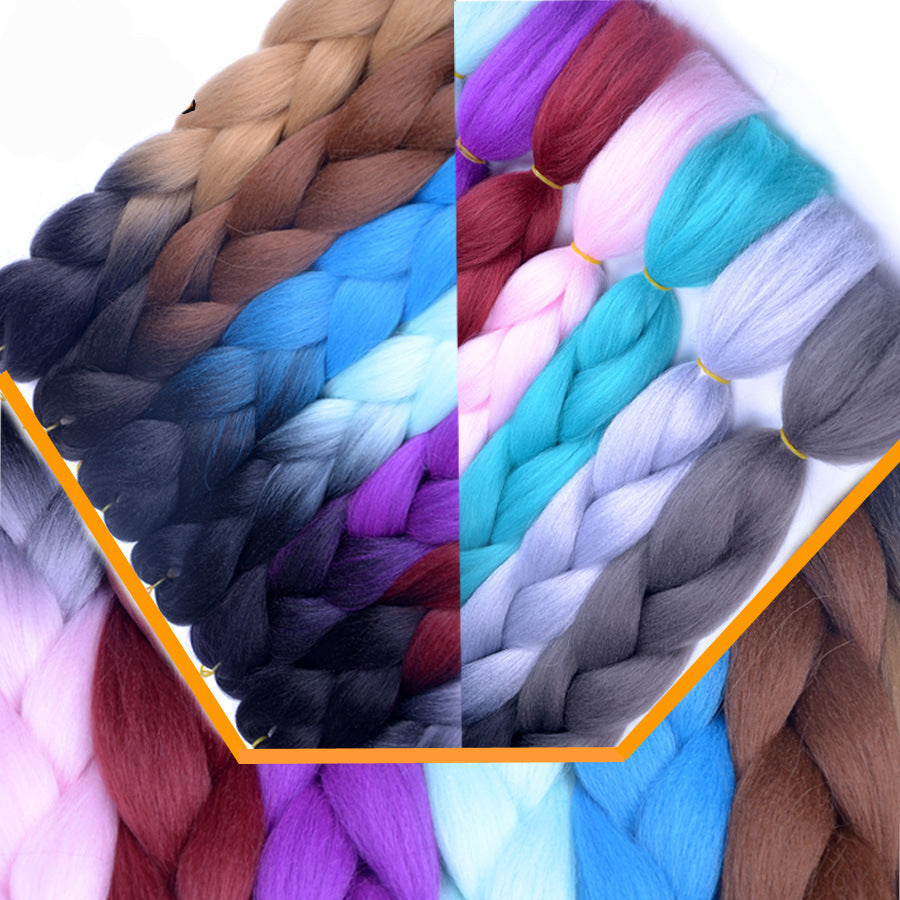 Colorful Synthetic hair Braids Ombre Braiding Hair Extensions 24Inch 100g