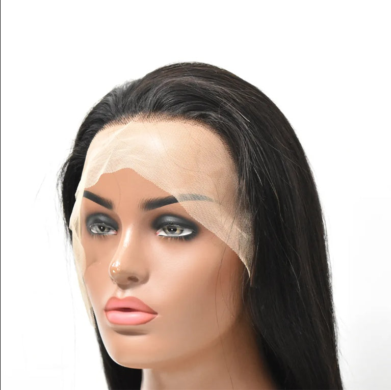 High Quality Wholesale Factor Price  Lace Wigs Smooth Natural Human Hair Straight Clear Lace Front Wigs