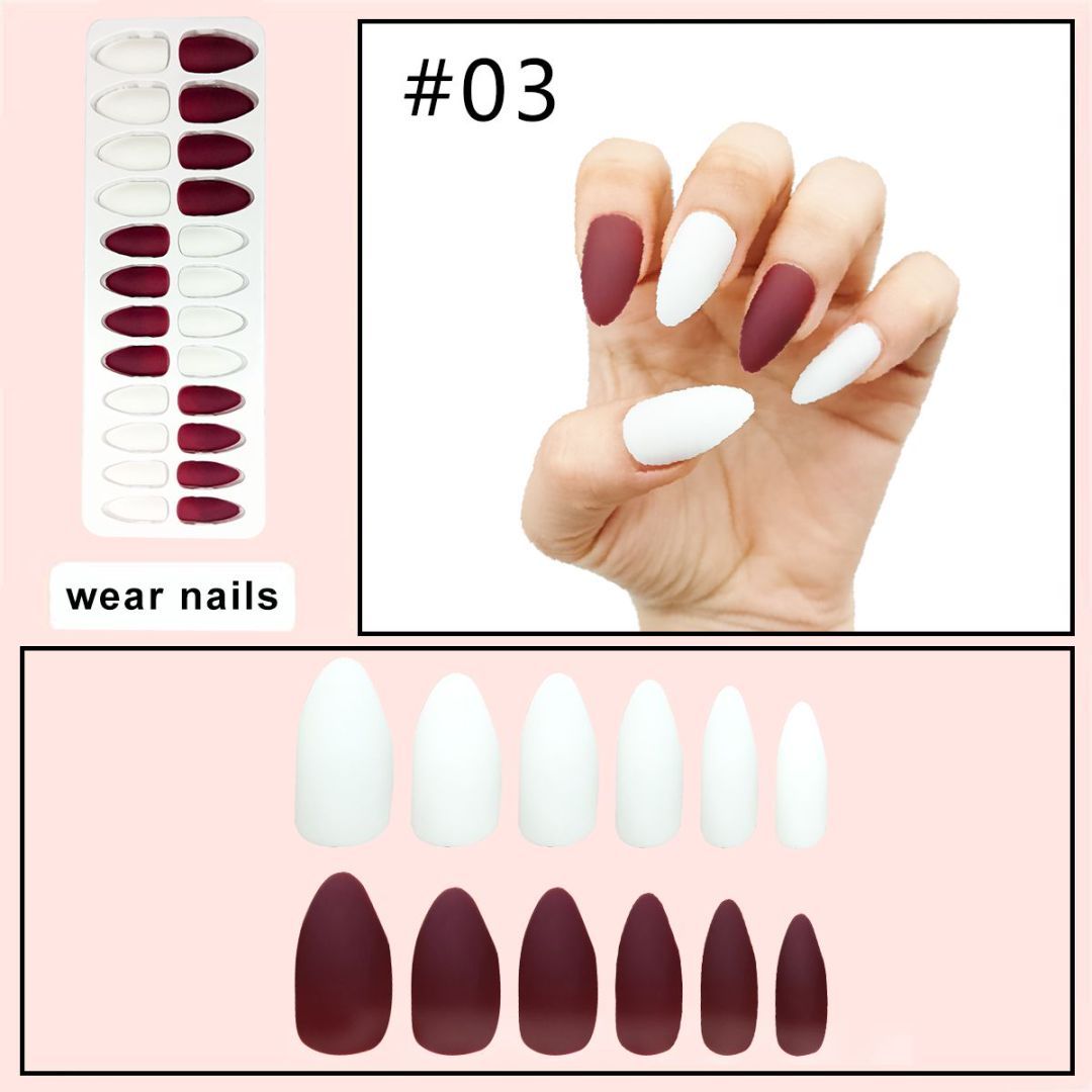 24 Pieces Of L-3 Matte Nails