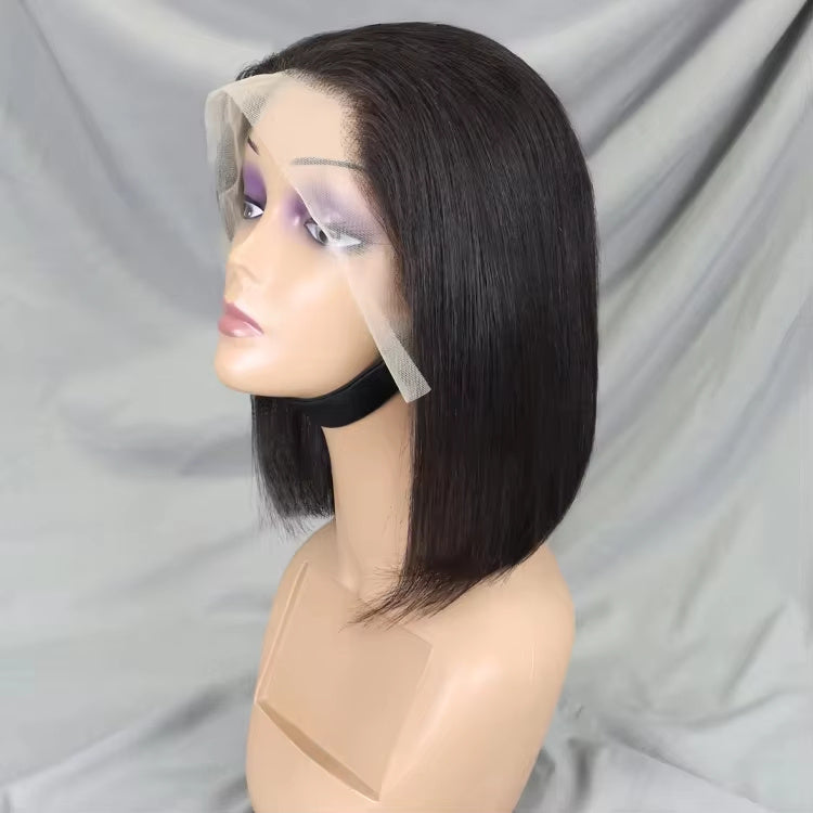 13x4 LACE WIG Human Hair Lace Front Bob Wigs Short Straight Style Transparent  Lace Raw Brazilian For Black Women