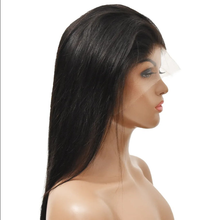 Hot Trend  Raw Cuticle Aligned Straight Lace Black Female Front Wig Thin Invisible HD Lace Human Hair