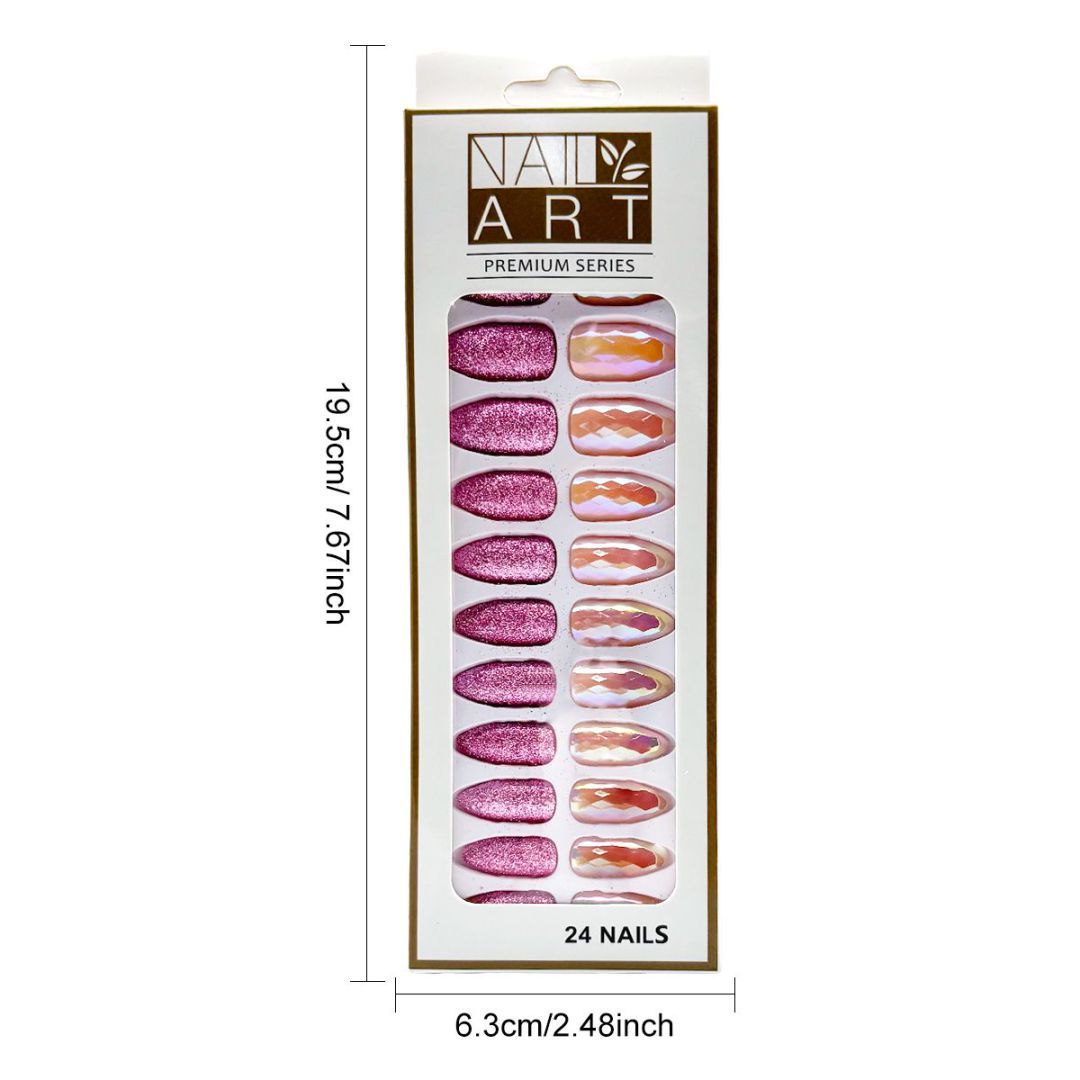 L-3 Sequins Gold Powder Nail 24 Pieces