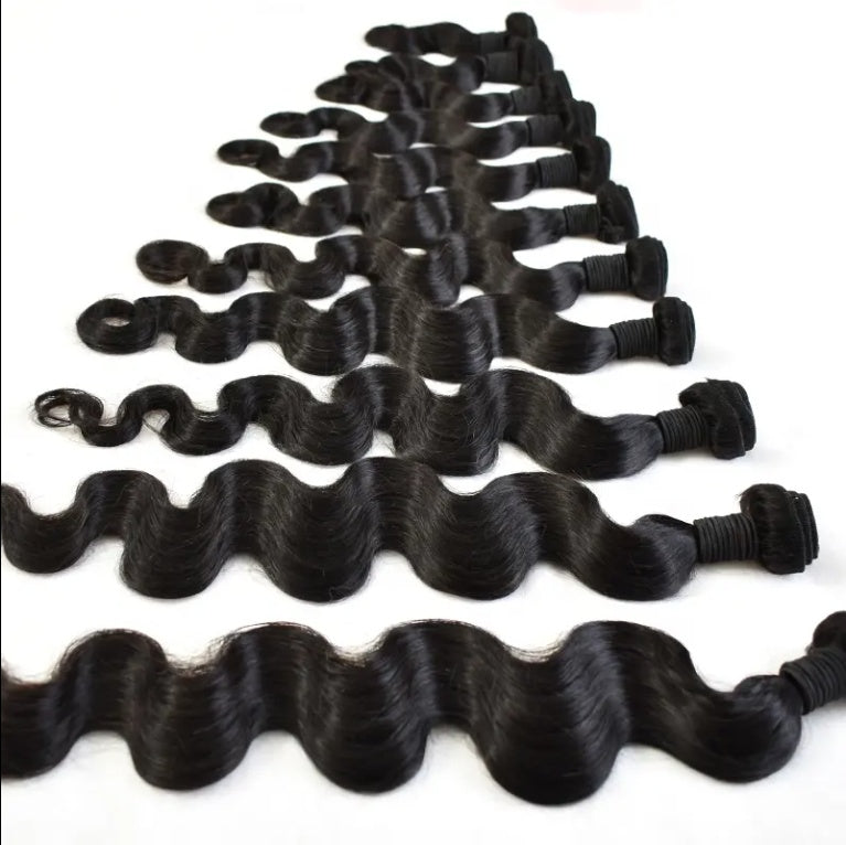 Human Hair Cut From One Donor, Indian Hair Braided Body Waves, Black Women Wholesale Set