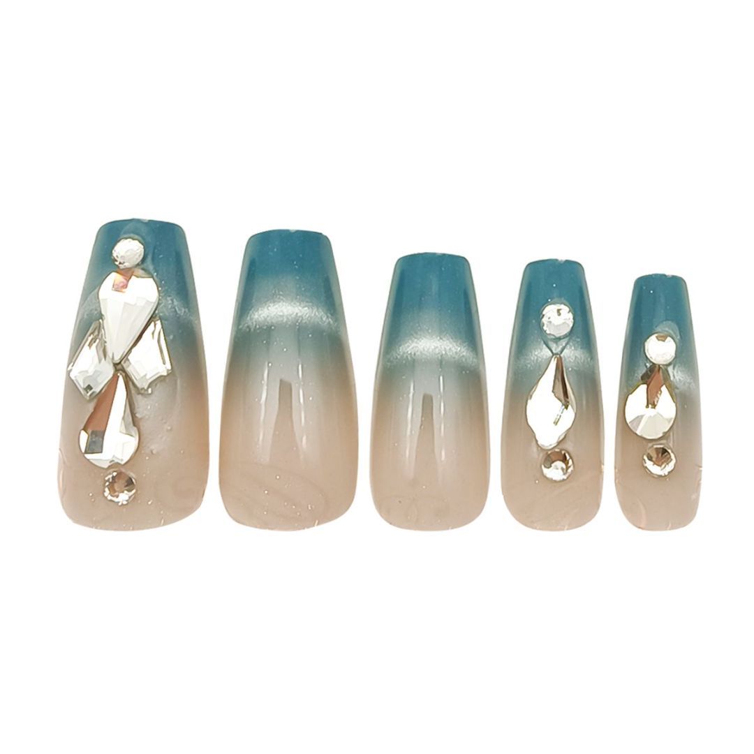 Diamond-set Nail Plates Grayish-blue