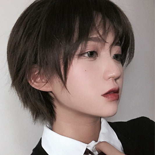 Wigs For Men And Women With Short Hair And Bangs