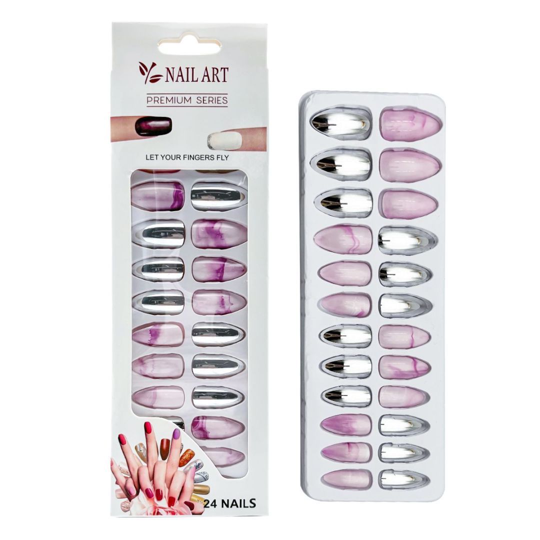 L-1 Plating Printing Nail 24 Pieces