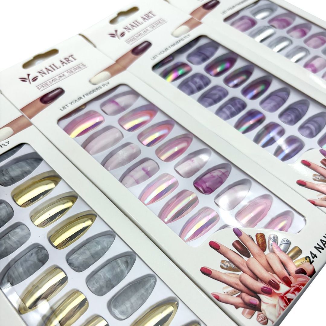 L-1 Plating Printing Nail 24 Pieces