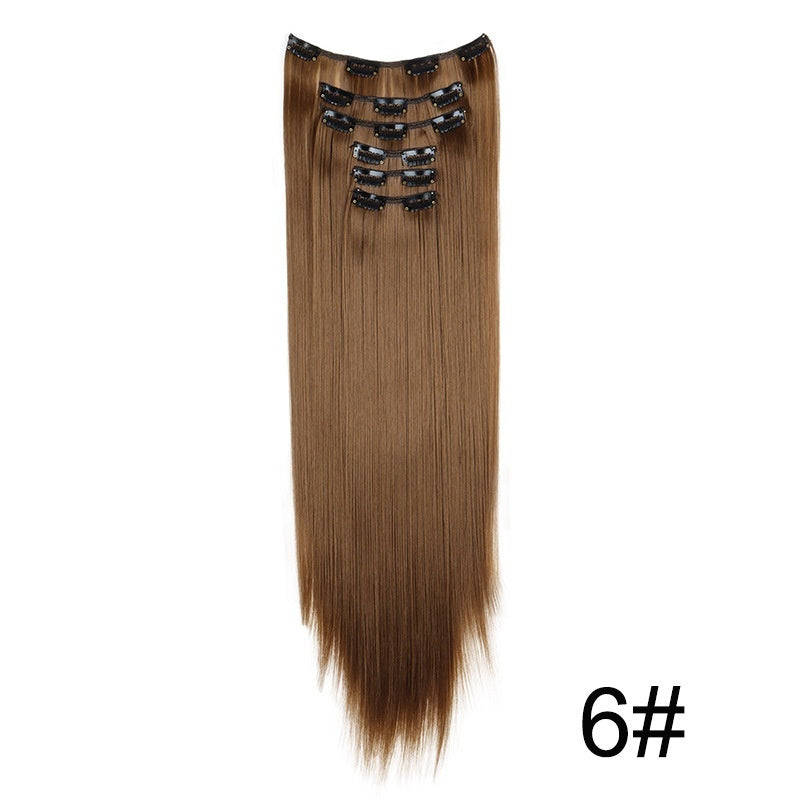 Wig Extensions 6-piece Set, Long Straight Hair